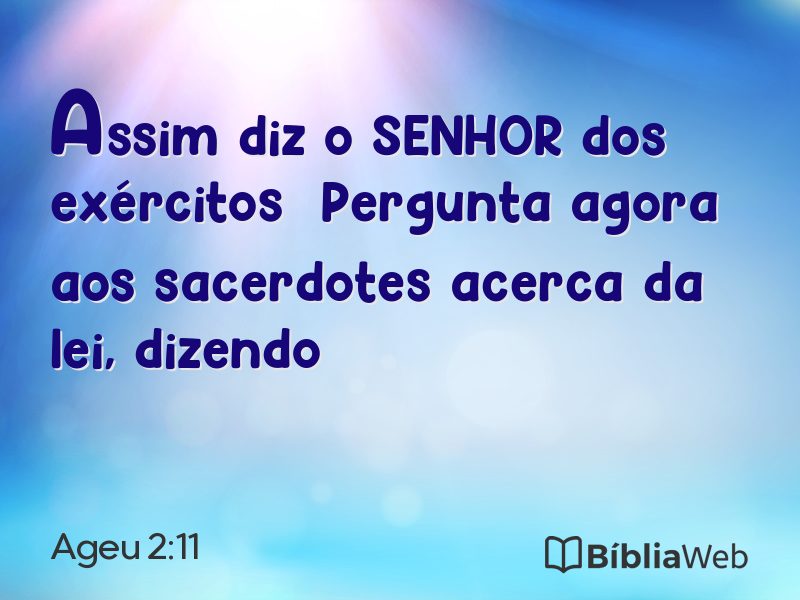 Ageu 2:11 em imagem para compartilhar