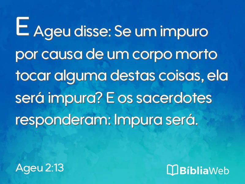 Ageu 2:13 em imagem para compartilhar