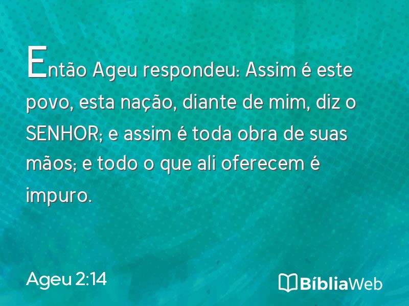 Ageu 2:14 em imagem para compartilhar