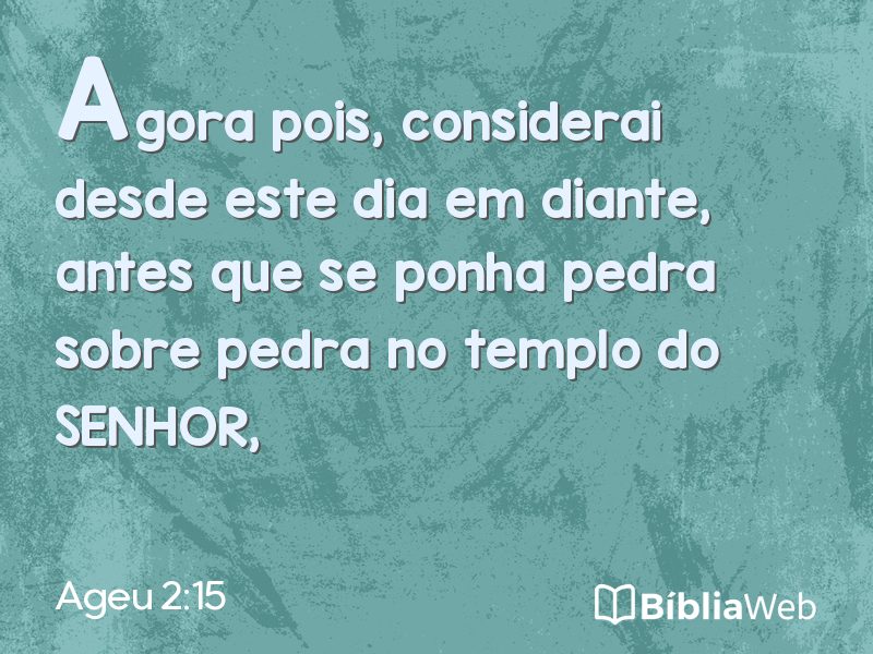 Ageu 2:15 em imagem para compartilhar