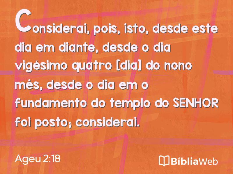 Ageu 2:18 em imagem para compartilhar