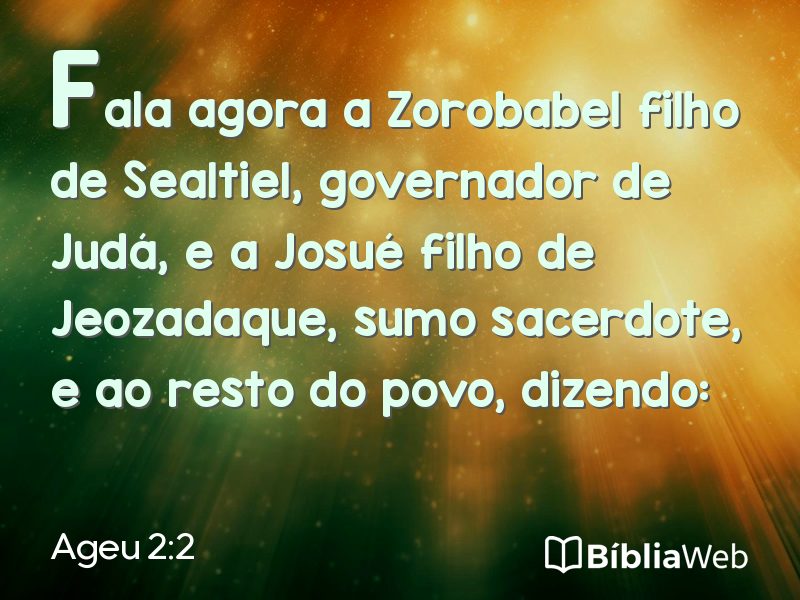 Ageu 2:2 em imagem para compartilhar