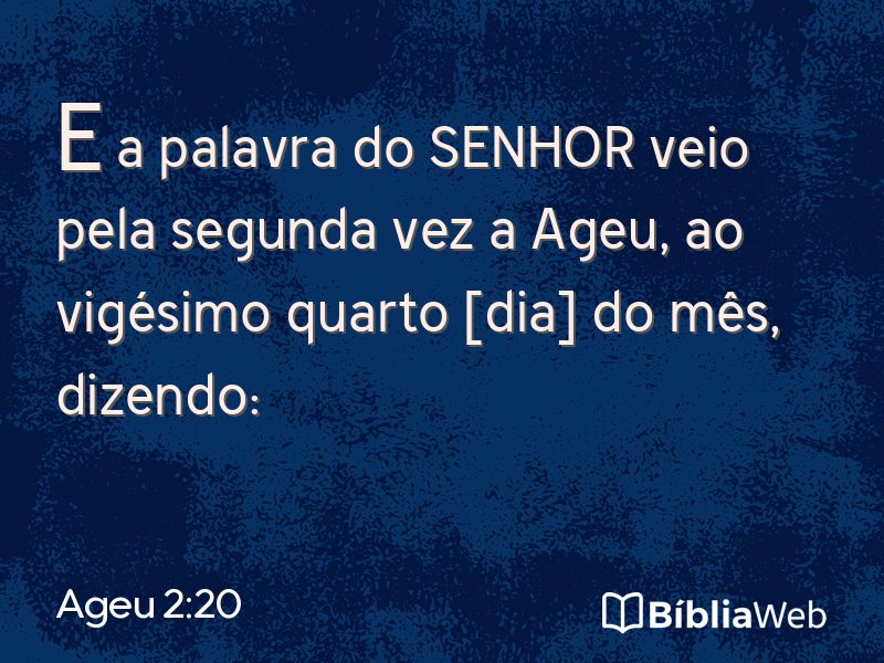 Ageu 2:20 em imagem para compartilhar