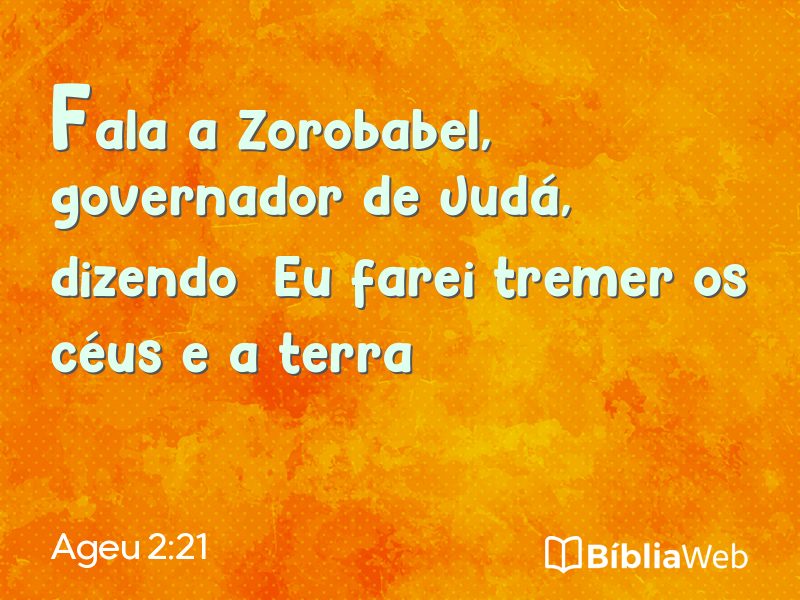 Ageu 2:21 em imagem para compartilhar