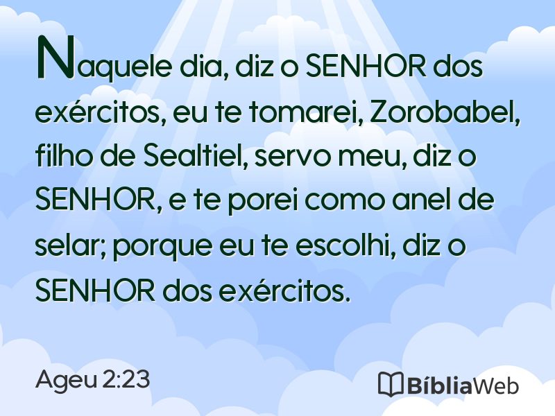 Ageu 2:23 em imagem para compartilhar