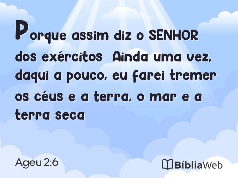Ageu 2:6 em imagem para compartilhar