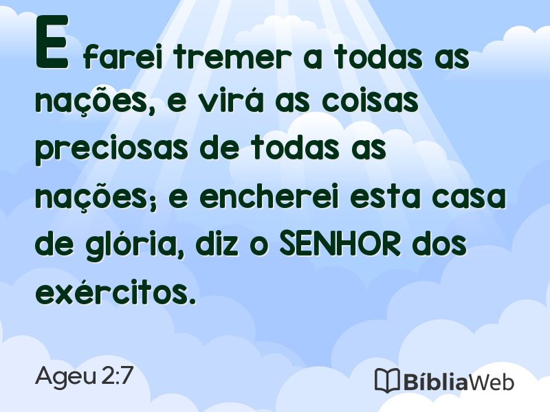 Ageu 2:7 em imagem para compartilhar