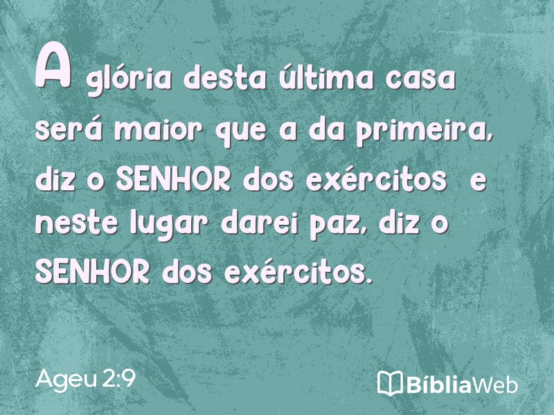 Ageu 2:9 em imagem para compartilhar
