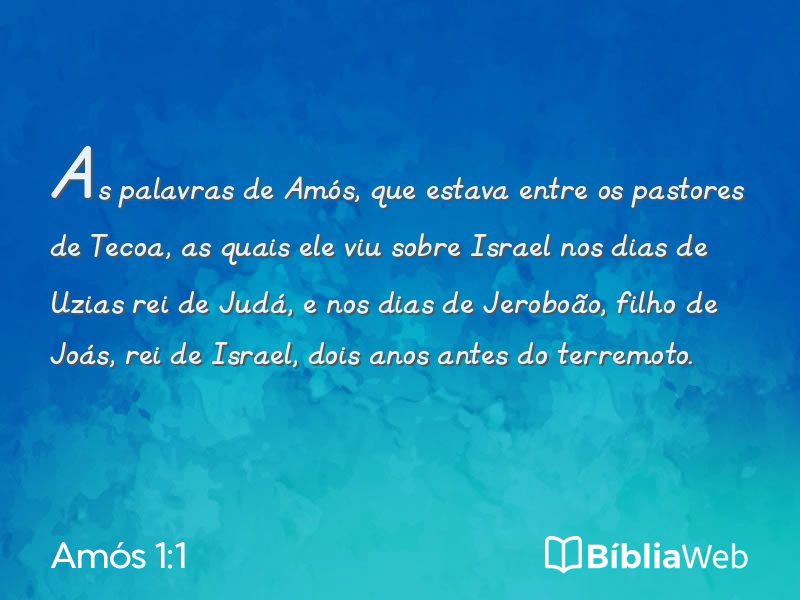 Amós 1:1 em imagem para compartilhar