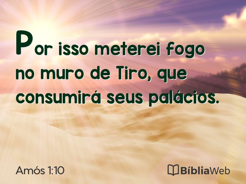 Amós 1:10 em imagem para compartilhar