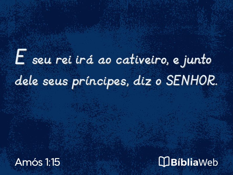 Amós 1:15 em imagem para compartilhar