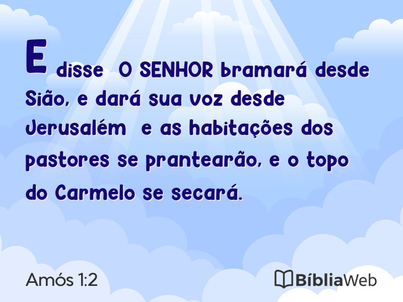 Amós 1:2 em imagem para compartilhar
