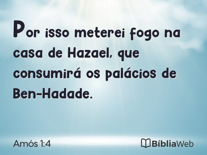 Amós 1:4 em imagem para compartilhar