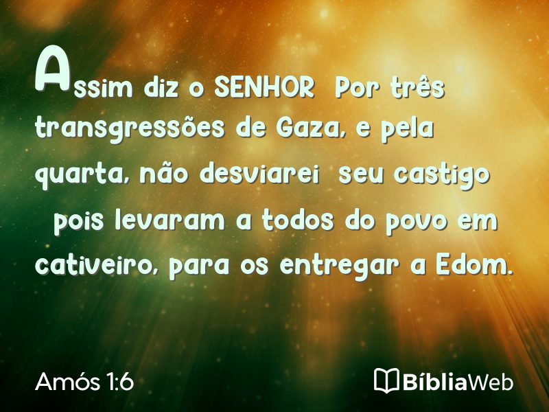 Amós 1:6 em imagem para compartilhar