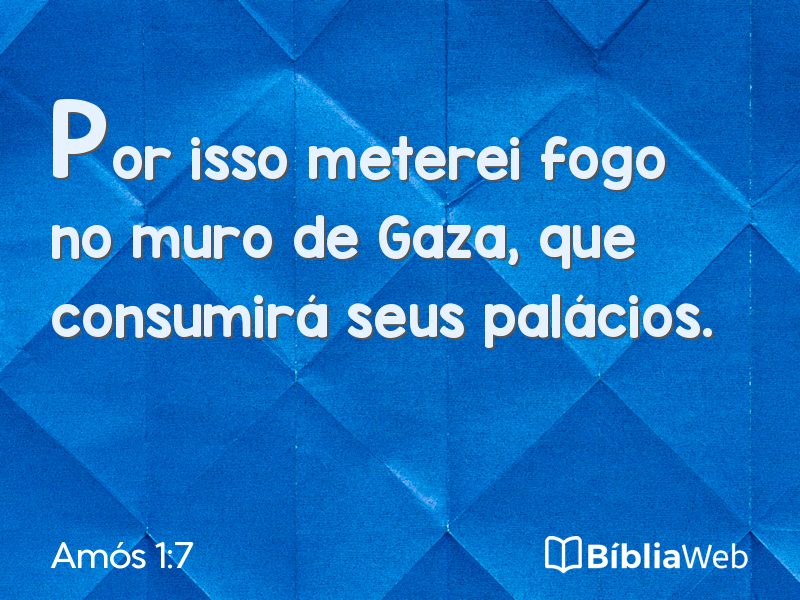 Amós 1:7 em imagem para compartilhar