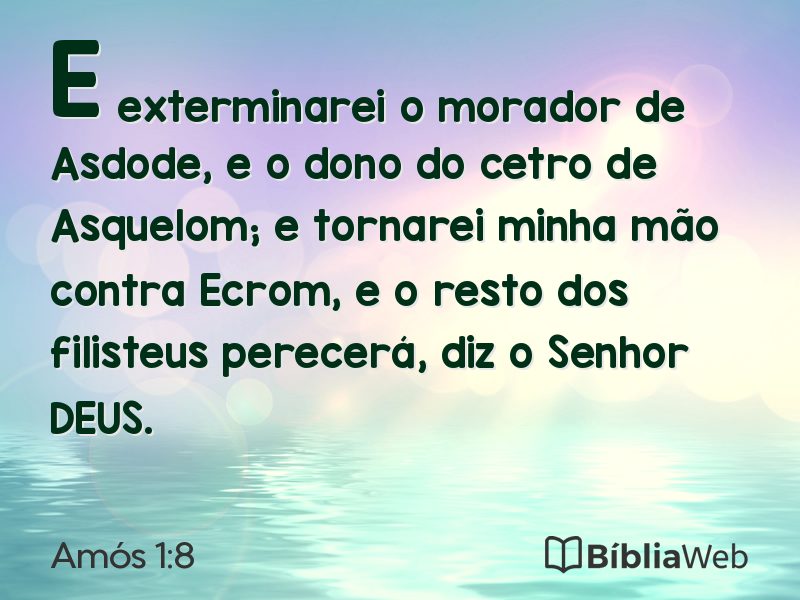 Amós 1:8 em imagem para compartilhar