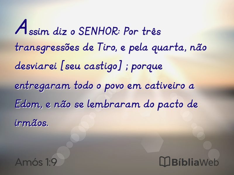 Amós 1:9 em imagem para compartilhar