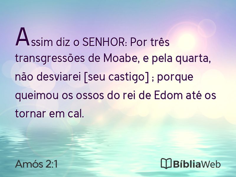Amós 2:1 em imagem para compartilhar