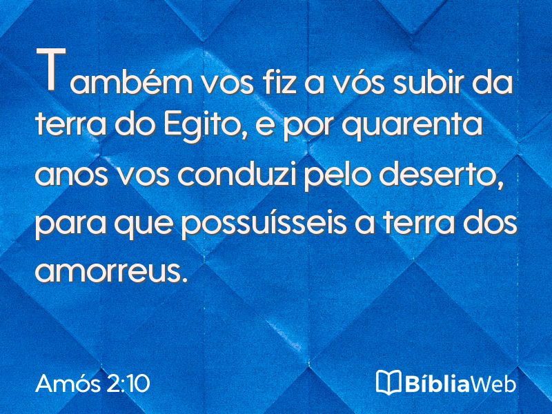 Amós 2:10 em imagem para compartilhar