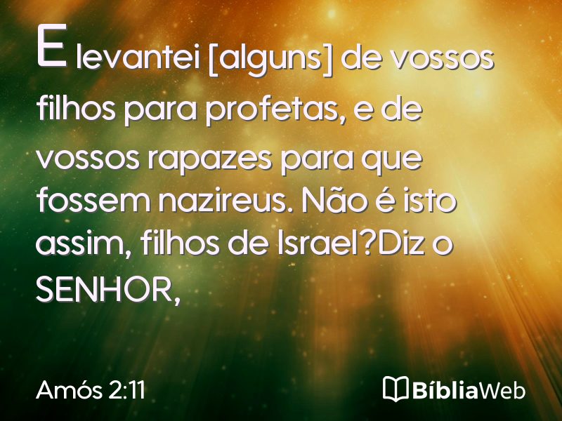 Amós 2:11 em imagem para compartilhar
