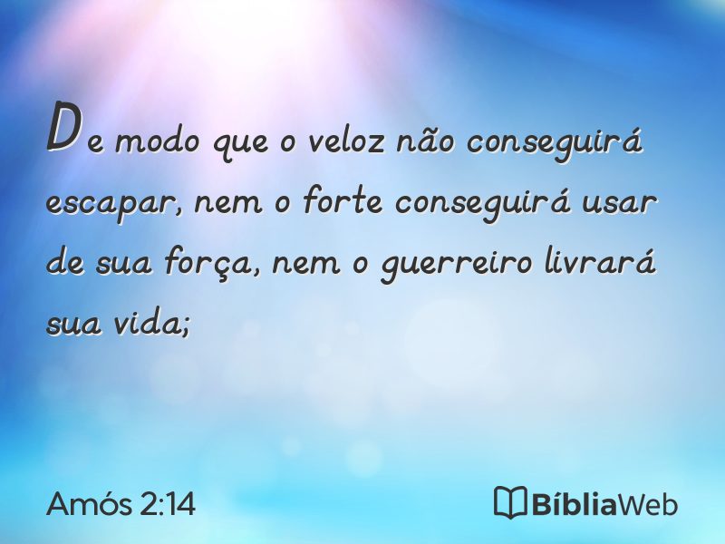 Amós 2:14 em imagem para compartilhar
