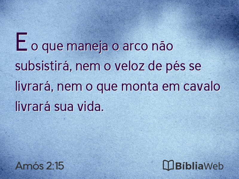 Amós 2:15 em imagem para compartilhar