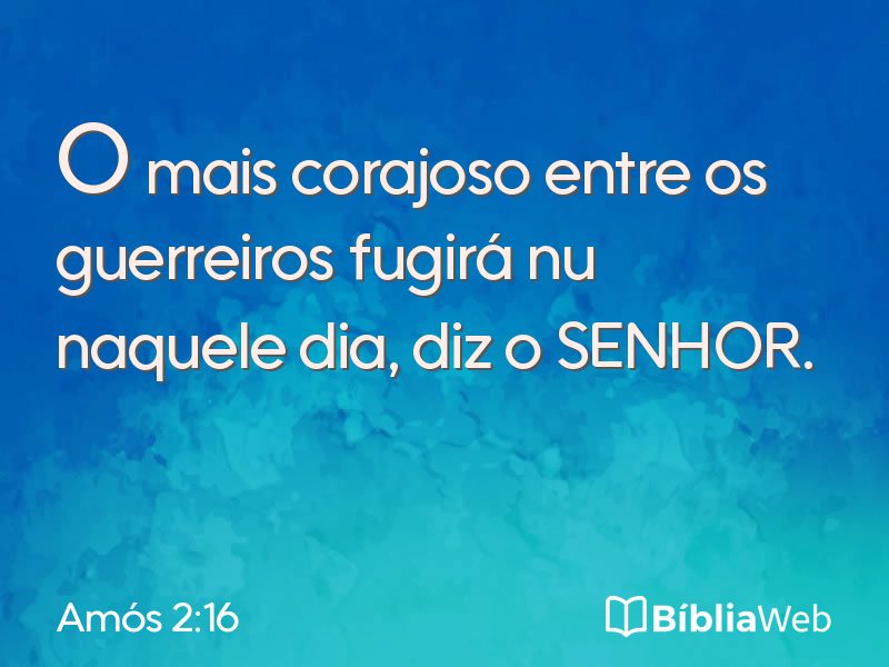 Amós 2:16 em imagem para compartilhar
