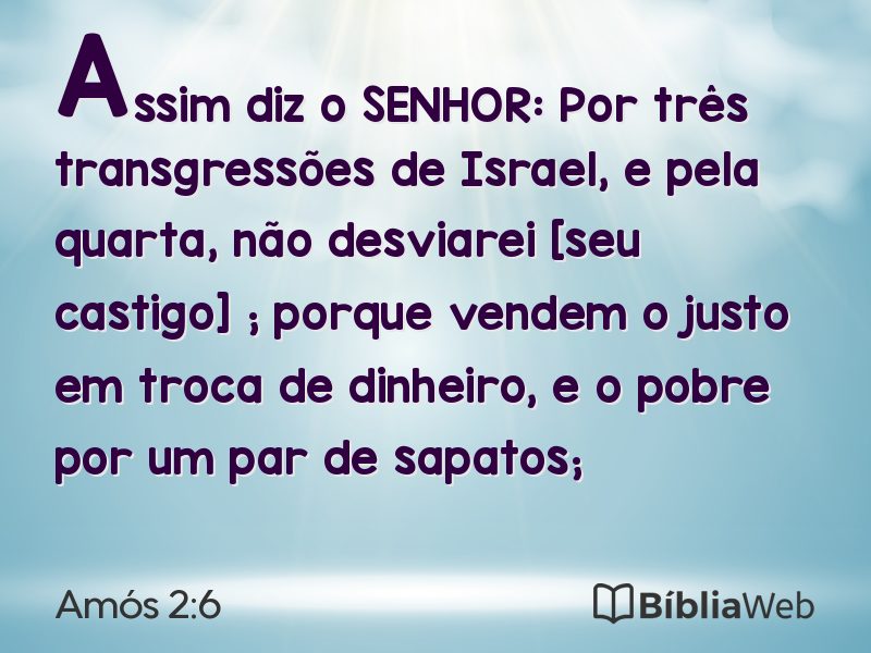 Amós 2:6 em imagem para compartilhar