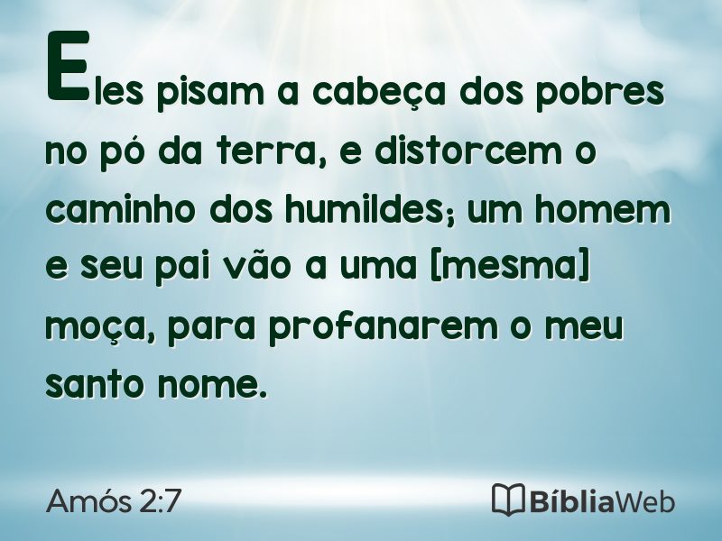 Amós 2:7 em imagem para compartilhar