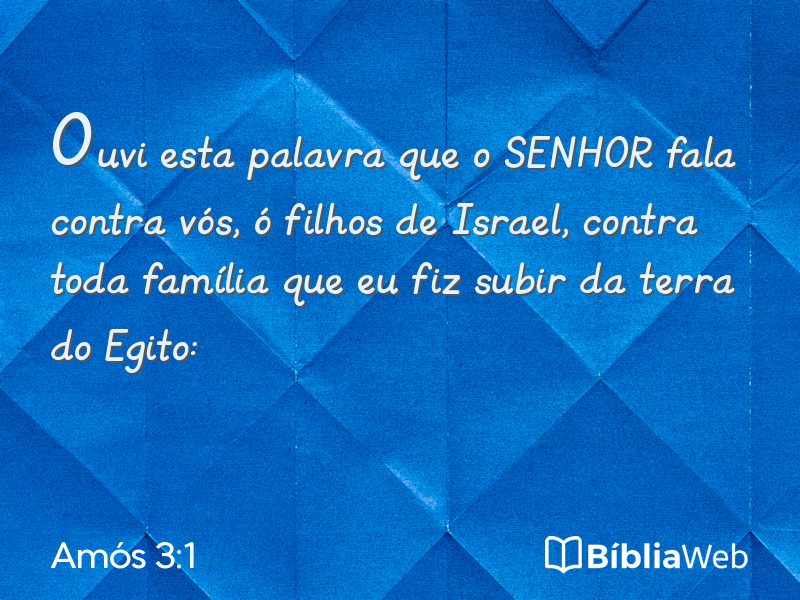 Amós 3:1 em imagem para compartilhar