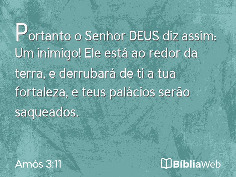 Amós 3:11 em imagem para compartilhar