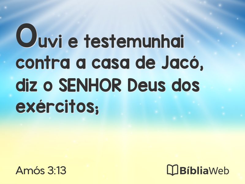 Amós 3:13 em imagem para compartilhar