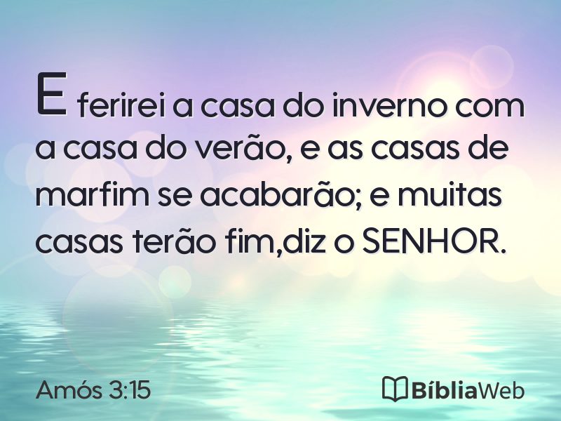 Amós 3:15 em imagem para compartilhar
