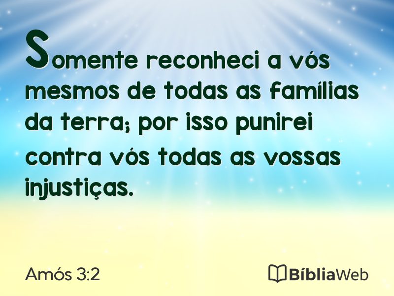 Amós 3:2 em imagem para compartilhar
