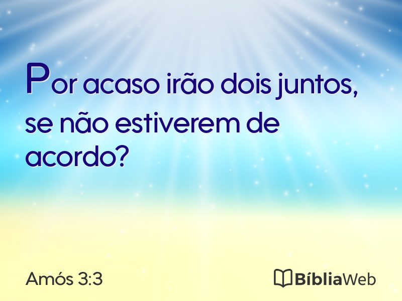 Amós 3:3 em imagem para compartilhar