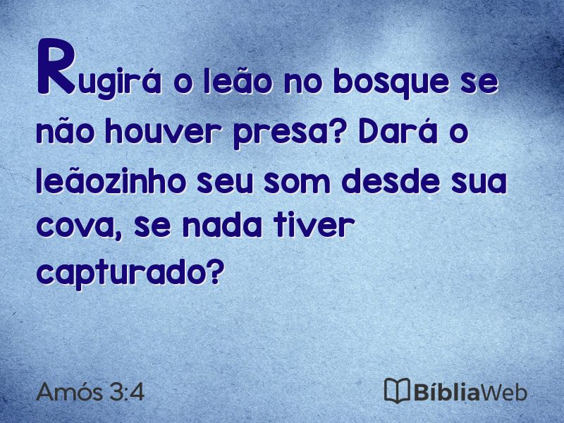Amós 3:4 em imagem para compartilhar