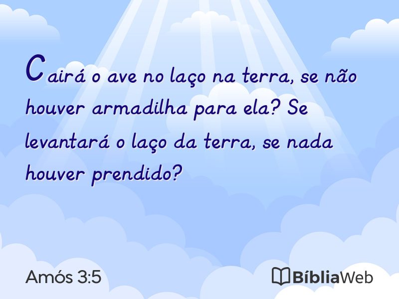 Amós 3:5 em imagem para compartilhar