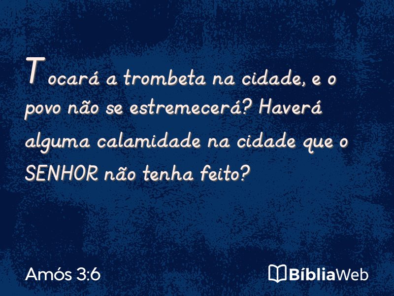 Amós 3:6 em imagem para compartilhar
