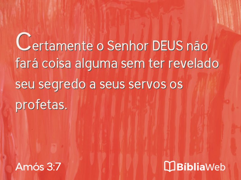 Amós 3:7 em imagem para compartilhar