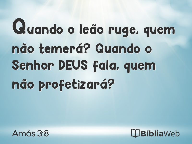 Amós 3:8 em imagem para compartilhar