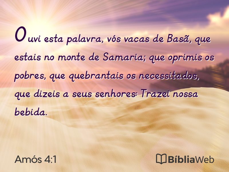 Amós 4:1 em imagem para compartilhar