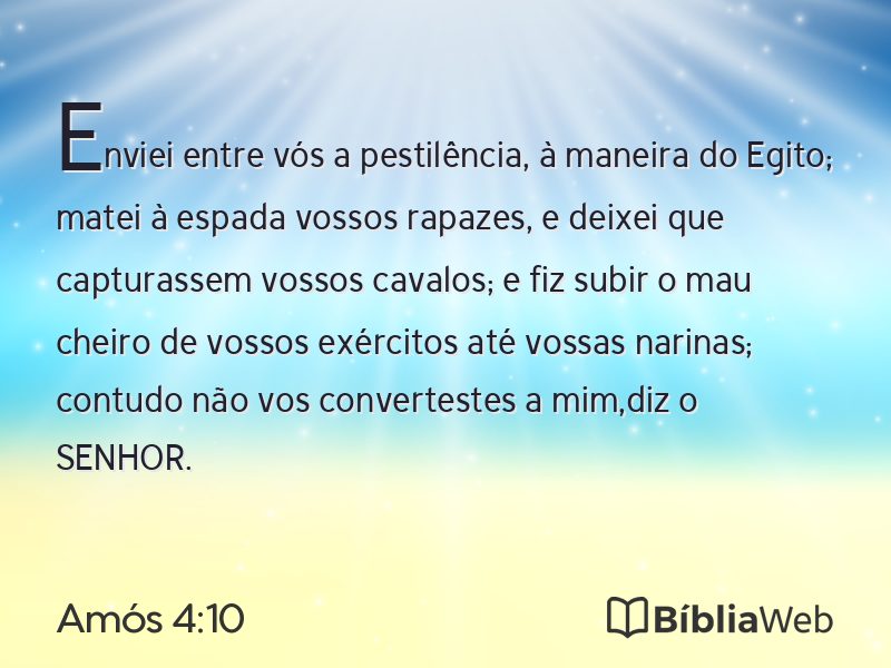 Amós 4:10 em imagem para compartilhar