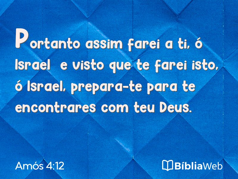 Amós 4:12 em imagem para compartilhar