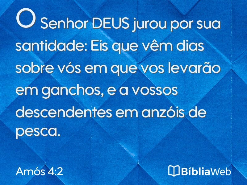 Amós 4:2 em imagem para compartilhar