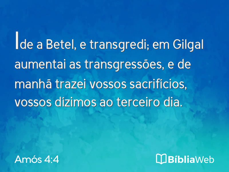 Amós 4:4 em imagem para compartilhar