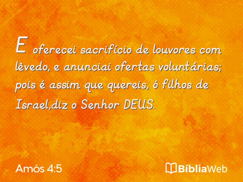 Amós 4:5 em imagem para compartilhar