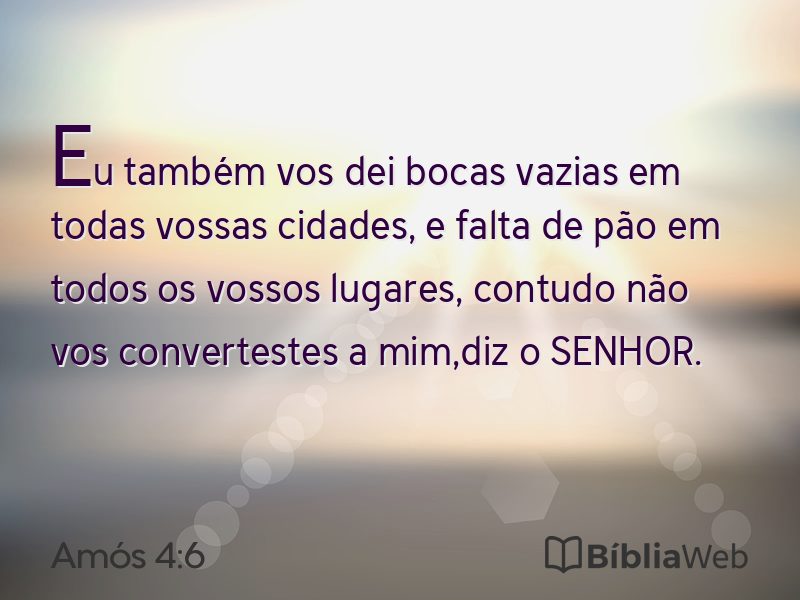 Amós 4:6 em imagem para compartilhar