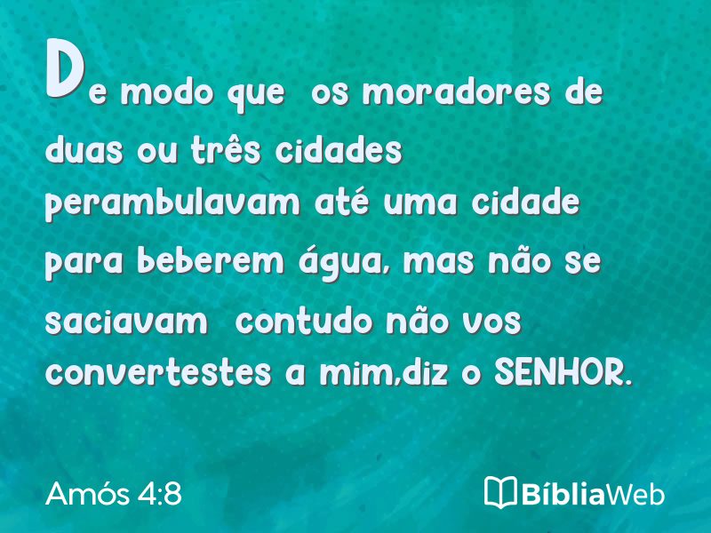 Amós 4:8 em imagem para compartilhar