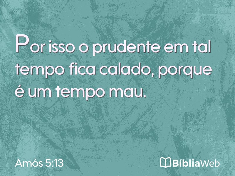 Amós 5:13 em imagem para compartilhar