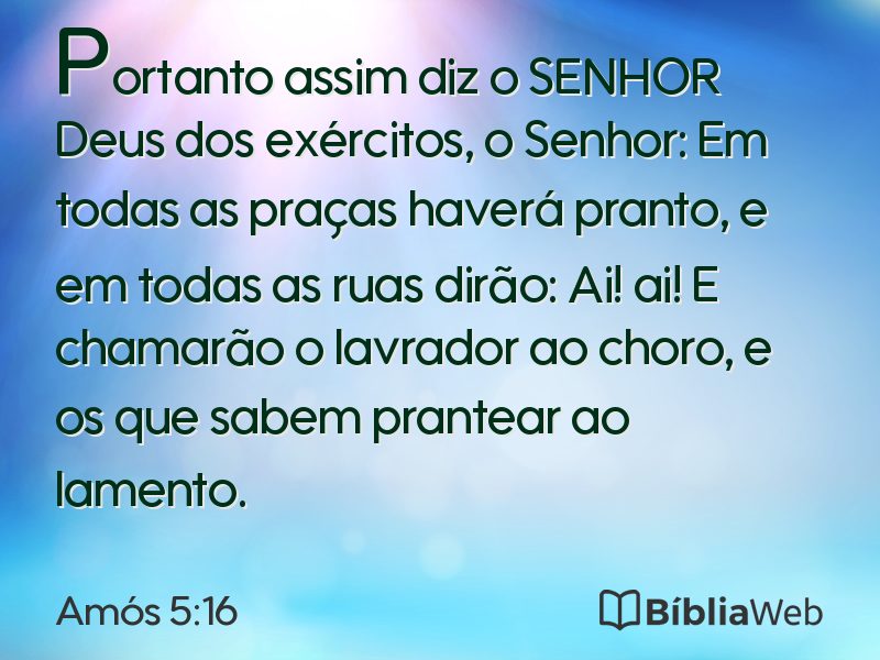 Amós 5:16 em imagem para compartilhar